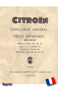 CitroÃ«n Catalogue generale 1934 - 1937